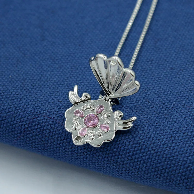 Seven Princess Shell Necklace Cosplay Anime Mermaid Melody Pichi Pichi Pitch Women Pendant Neck Decoration Jewelry Festival Gift Qme Pink