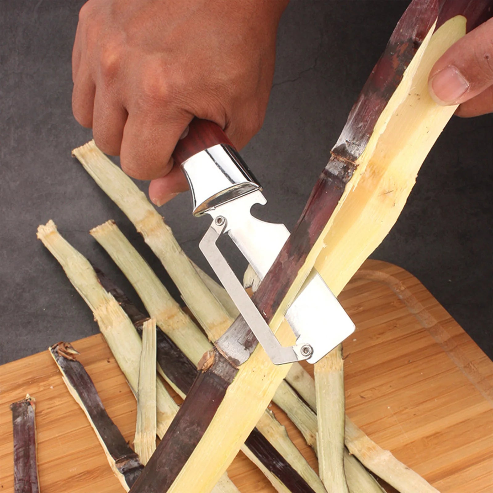 Fruit Vegetable Peeler With Wooden Handle And Bottle Opener 2-in-1 Stainless Steel Multi-functional Kitchen Tools Qme