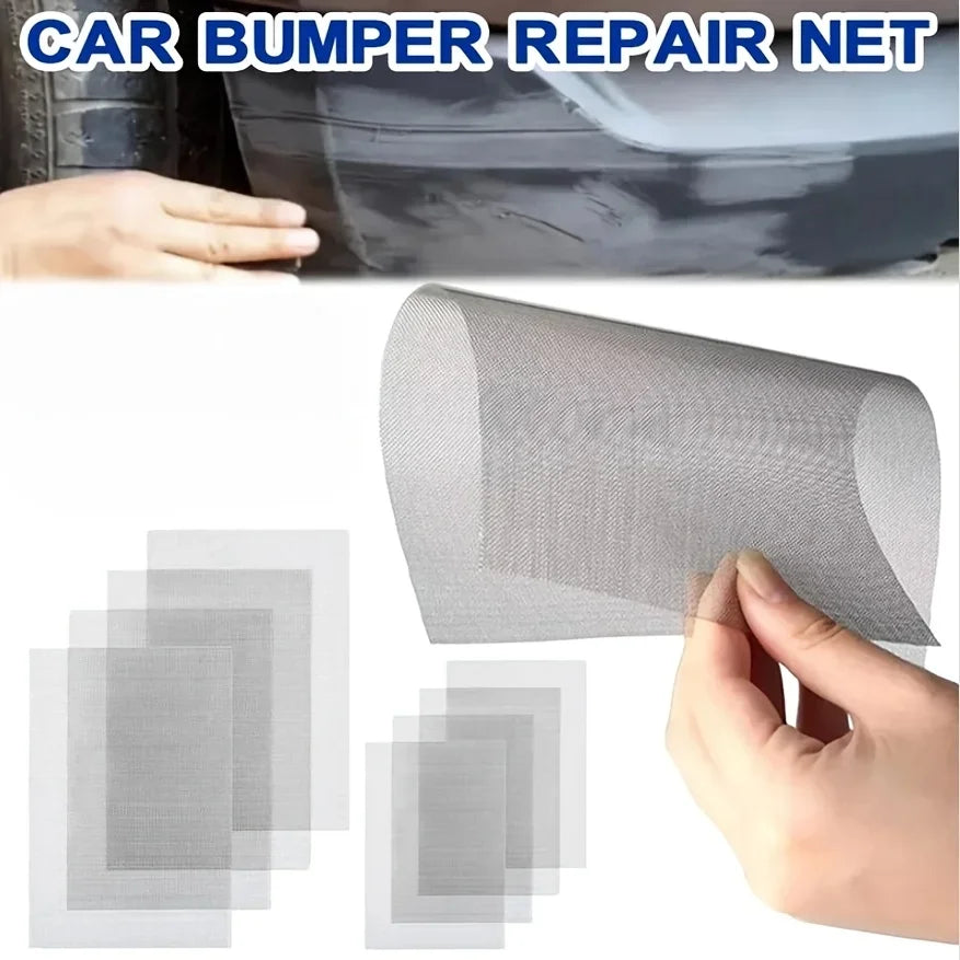 6pcs Pack Heavy-Duty Stainless Steel Repair Mesh - High-Temp Resistant Plastic Crack Fixing Metal Grid Suitable for Bumpers, Qme