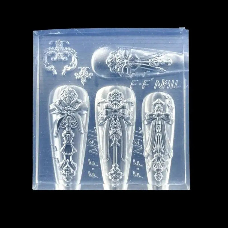 Nail Art Decoration Tool European Avatar Photo Frame 3D Silicone Mold Qme