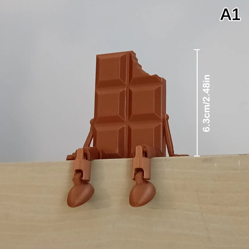 Home Office Desktop Decor 3D Printed Chocolate Sculptures Movable Qme A1