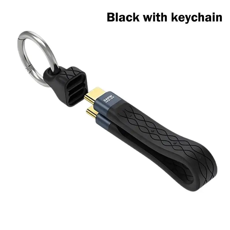 Multifunctional PD240W USB 4 40Gbps FPC Data Cable Type-c Portable Qme A4 with keychain