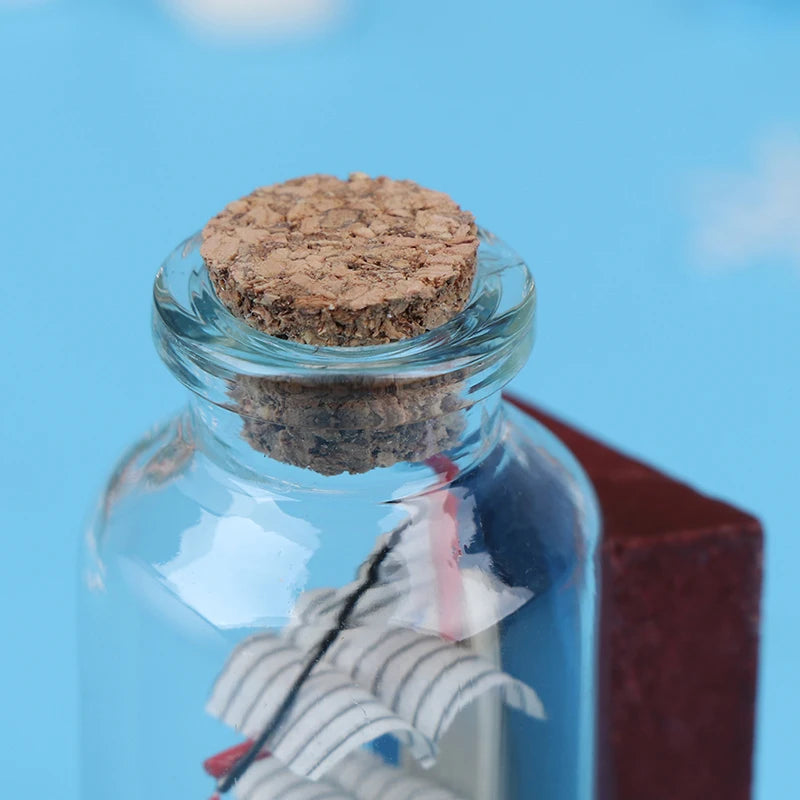 6 Dollhouse Glass Drift Bottle Miniature House Decor Kids Toy Qme