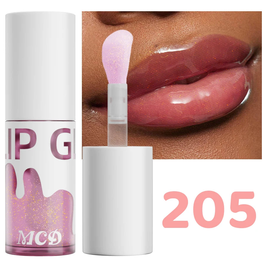 Glitter Shimmer Sexy Lip Oil Hydrating Plumping Coat Lipstick Qme 205