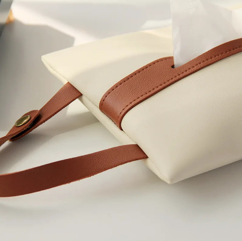 Simple Matching Tissue Bag Car Box Pumping Hanging Decorative Cover Qme
