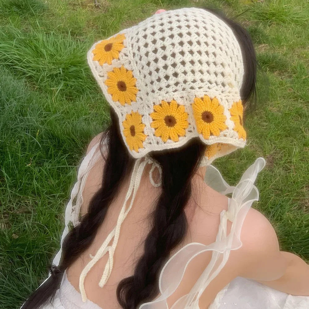 Sweet French Knitted Headband Floral Strawberry Women Hair Scarf Qme Style 13