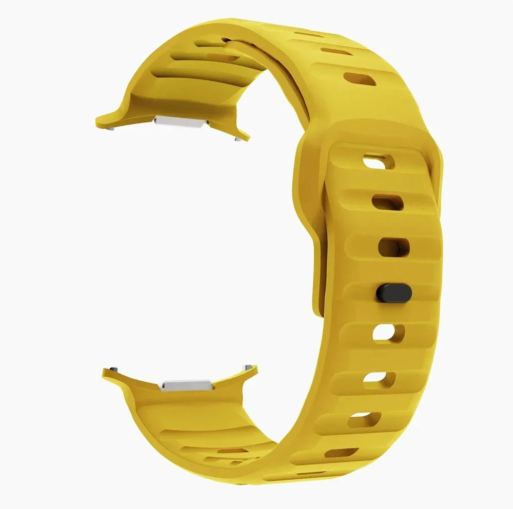 No Gaps Silicone Sport Strap For Samsung Galaxy Watch Ultra 47mm Band For Watch Ultra Replacement Bracelet Watchband Qme YELLOW watch 7 ultra 47mm