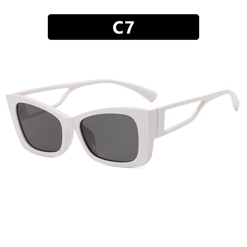 New Cat Eye Women Sunglasses Vintage Brand Designer Fashion Sun Glasses Big Cateye Designer SunGlasses Shades Female Anti-Glare Qme SBH