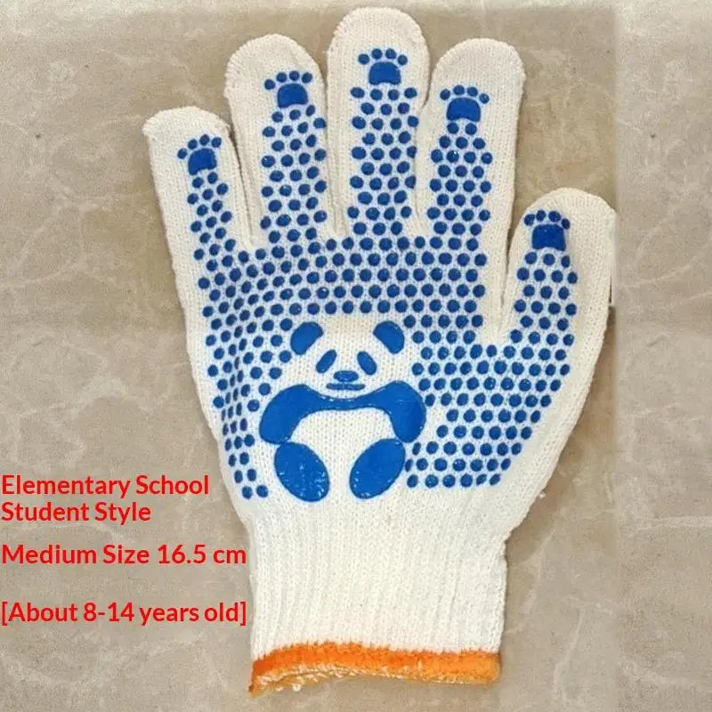 1pair Mittens Children Gloves Non-Slip Breathable Children Work Gloves Animal Pattern Hand Protectors Gardening Gloves Qme B