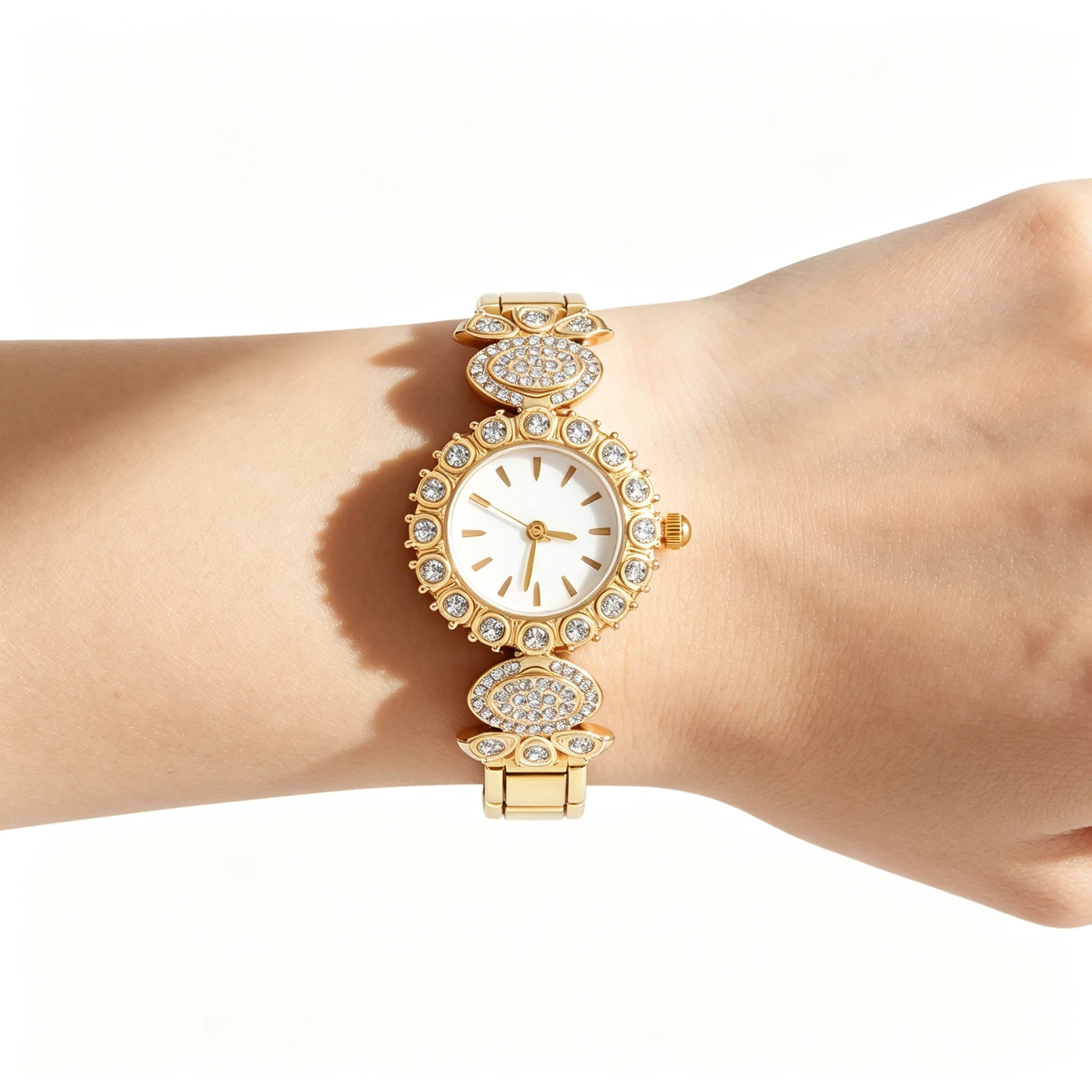 Trendy DIY 9MM Width Italian Elastic Charm Stainless Oval Round Zircon Watch Bracelet Bangle For Friend Birthday Jewelry Gifts Qme