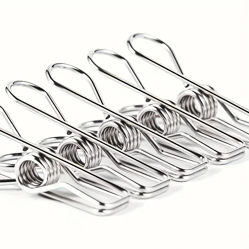 Stainless Steel Small Clothes Clip, Durable Clothes Nail, Multifunctional Metal Wire, Practical Clip Suitable for Kitch Qme