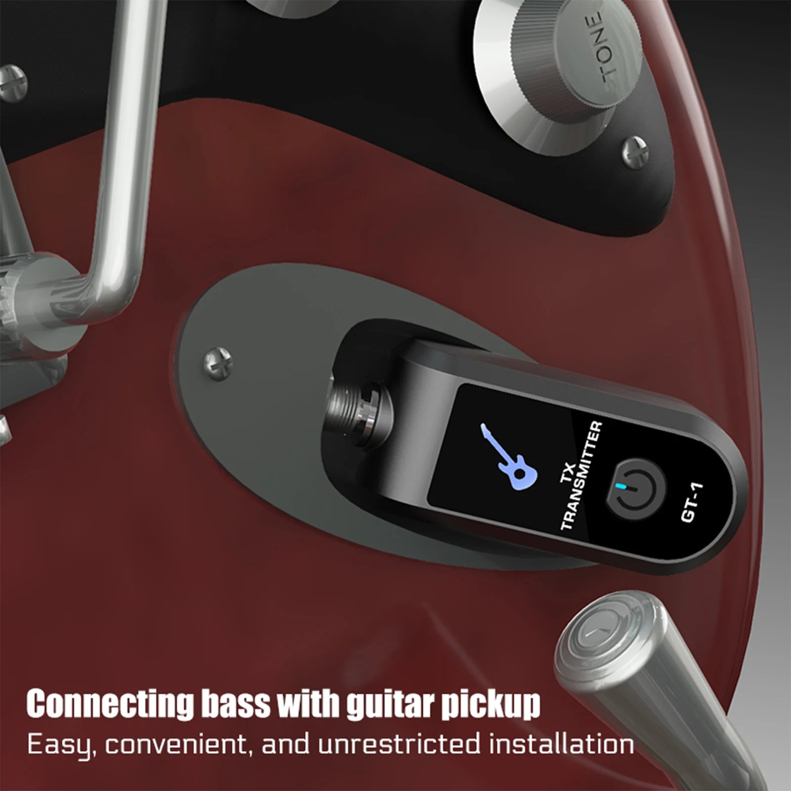 2.4G Wireless Guitar Audio Transmitter Receiver with Precise Sound Rechargeable Digital Guitar System for Electric Guitar Bass ﻿ Qme
