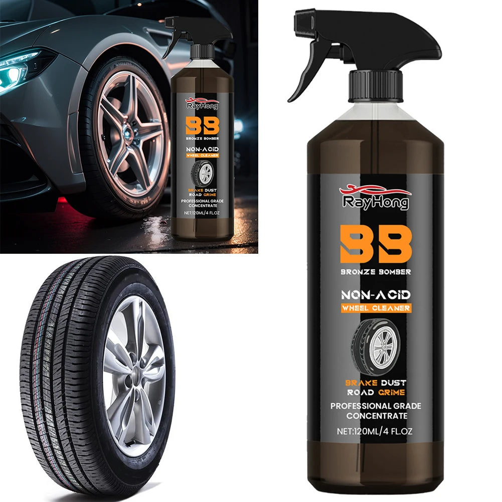 Powerful Rim Brake Buster Spray 120ml Car Detailing Brake Dust Remover Car Wash Wheel Cleaning Spray Car Washing Tools Qme
