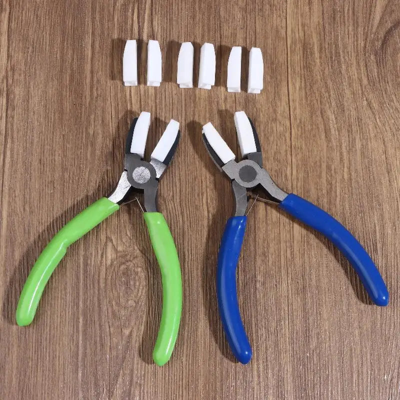 Nylon Jaw Pliers Carbon Steel Craft Plat Nose Pliers DIY Tools For Beading Looping Shaping Wire Jewelry Making Qme