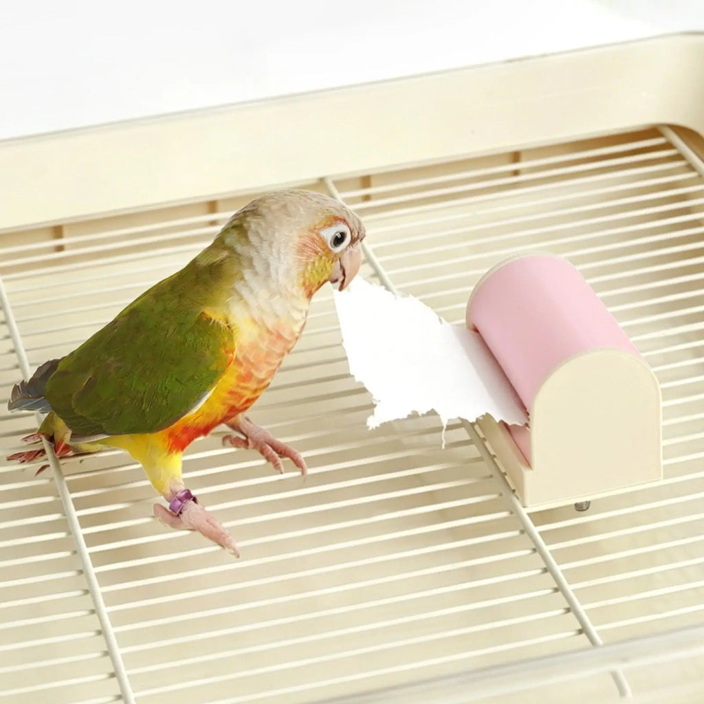 Bird Cage Enrichment Toy Interactive Biting Training Exercises Gadget Parrot Rolling Paper Play Toy For Parakeet Cockatiel Qme