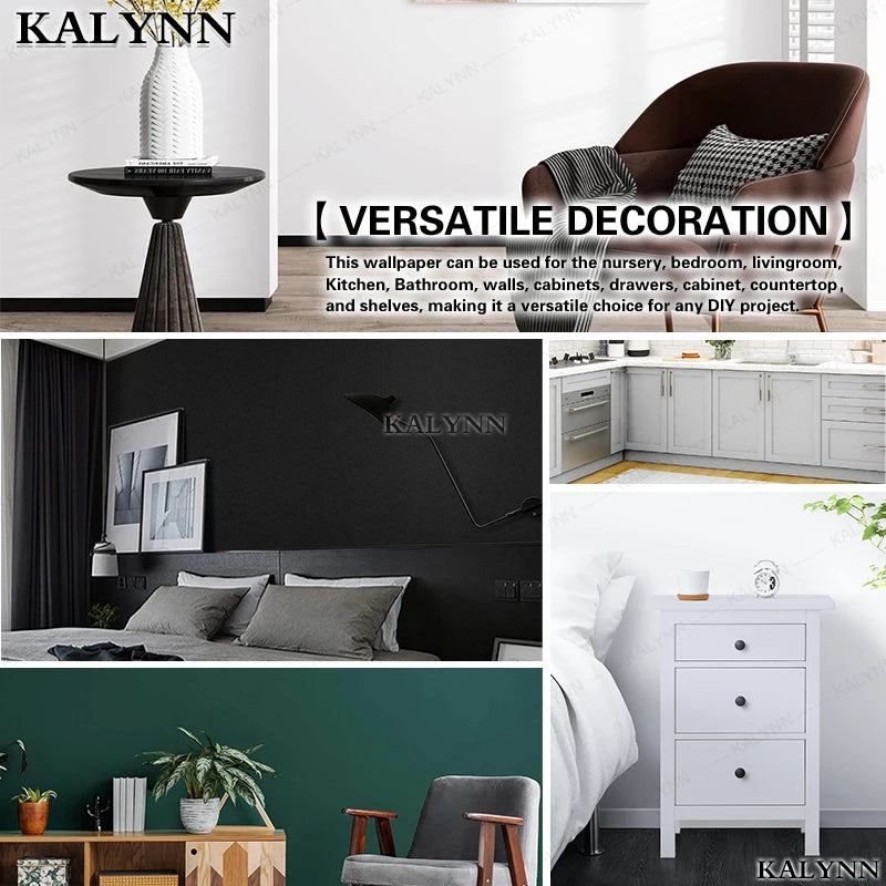 Matte Solid Wallpaper Dirt Resistant Waterproof Moisture Proof Qme