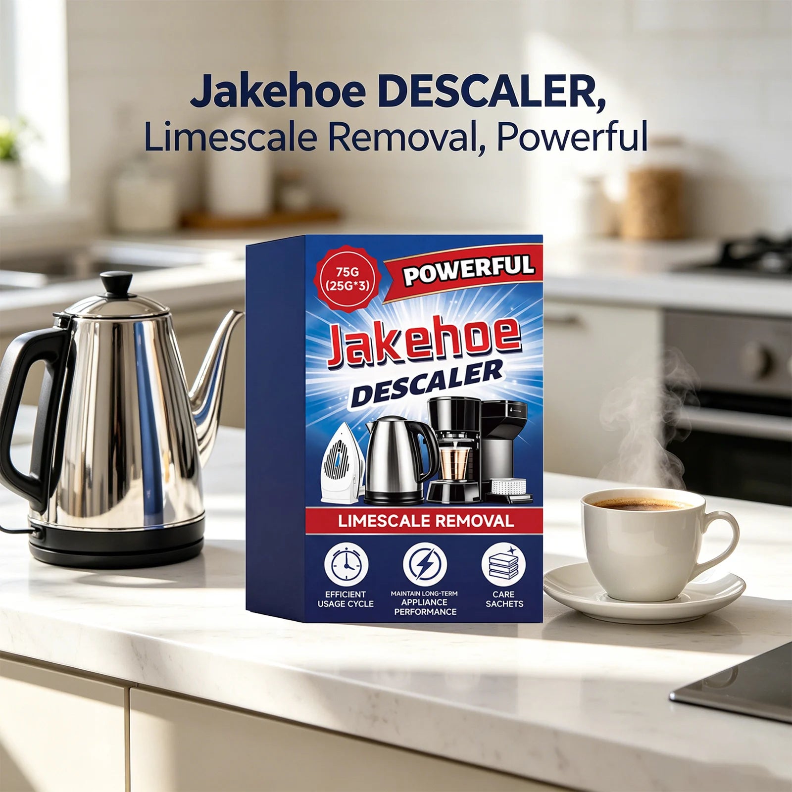 JAKEHOE Multi-purpose Descaler Remove Hard Water Deposits Clean Parts Maintain Appliance Performance Powerful Limescale Remover Qme