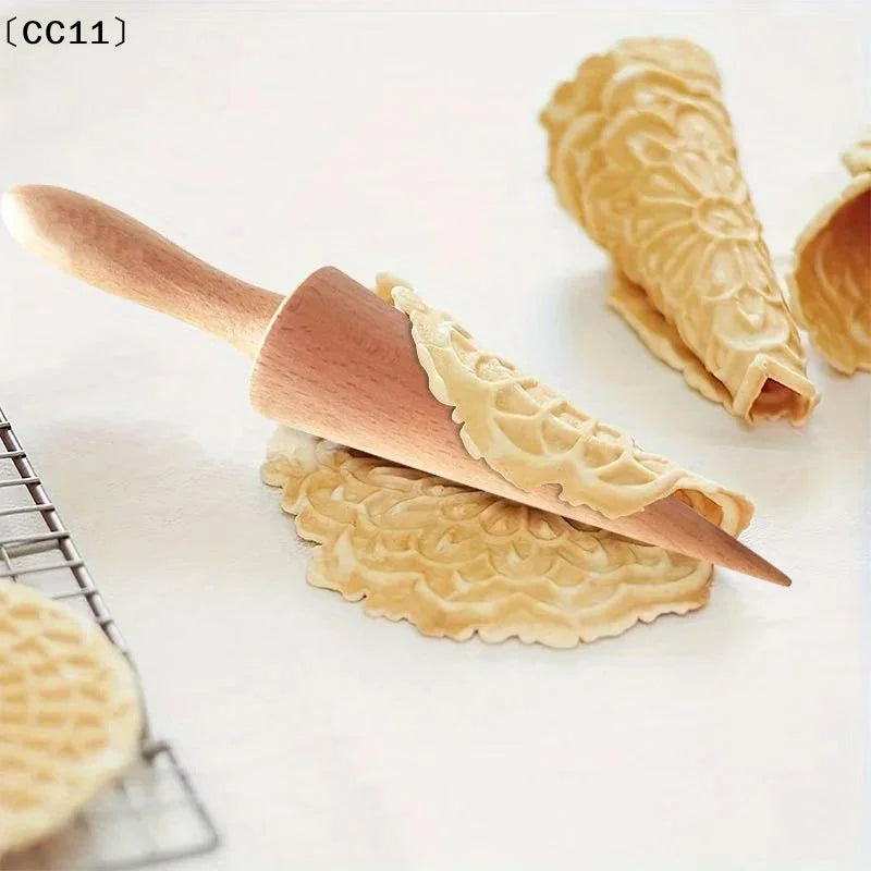 Wooden Ice Cream Cone Mold DIY Kitchen Tool Waffle Cake Croissant Qme Default Title
