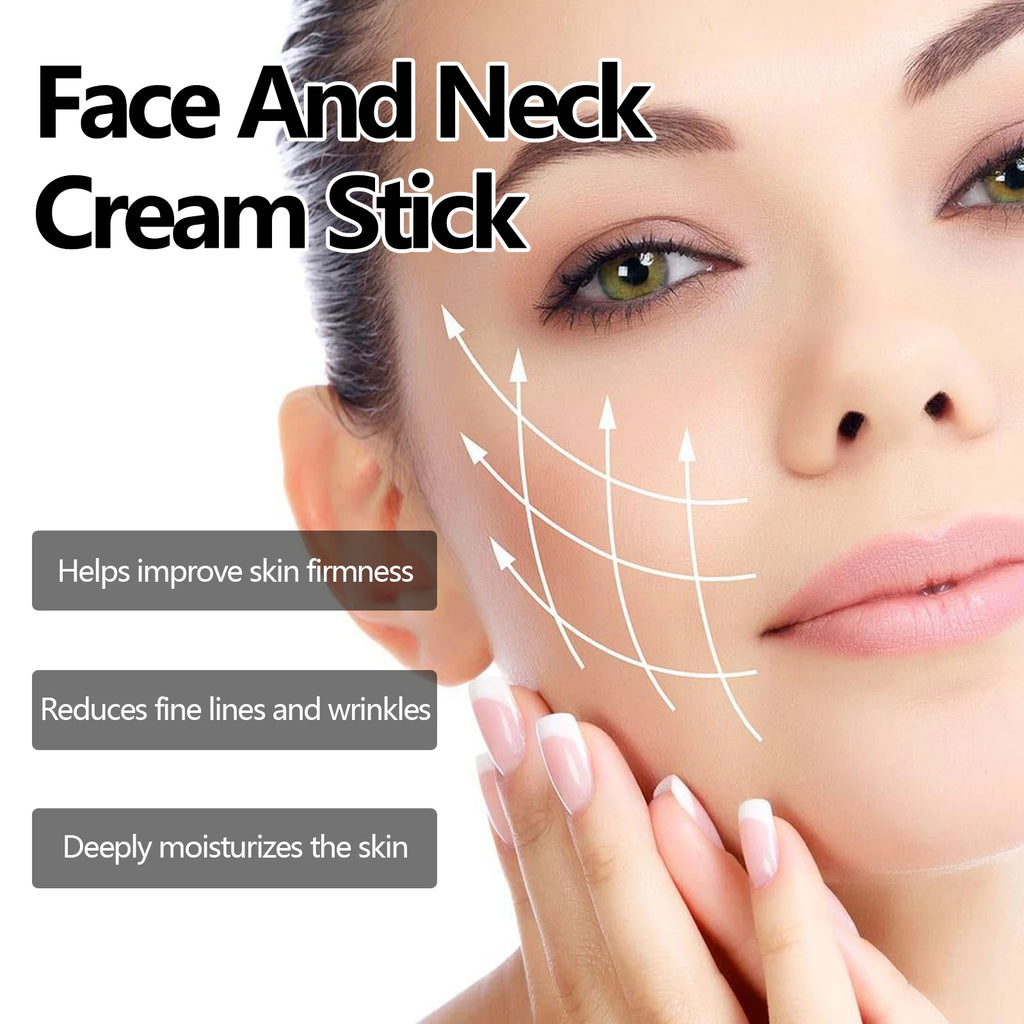 Turmeric Face & Neck Cream Stick Lift & Tighten Skin Lighten Neck Lines Smoothing Brightening Moisturizing Beauty Neck Care Crea Qme