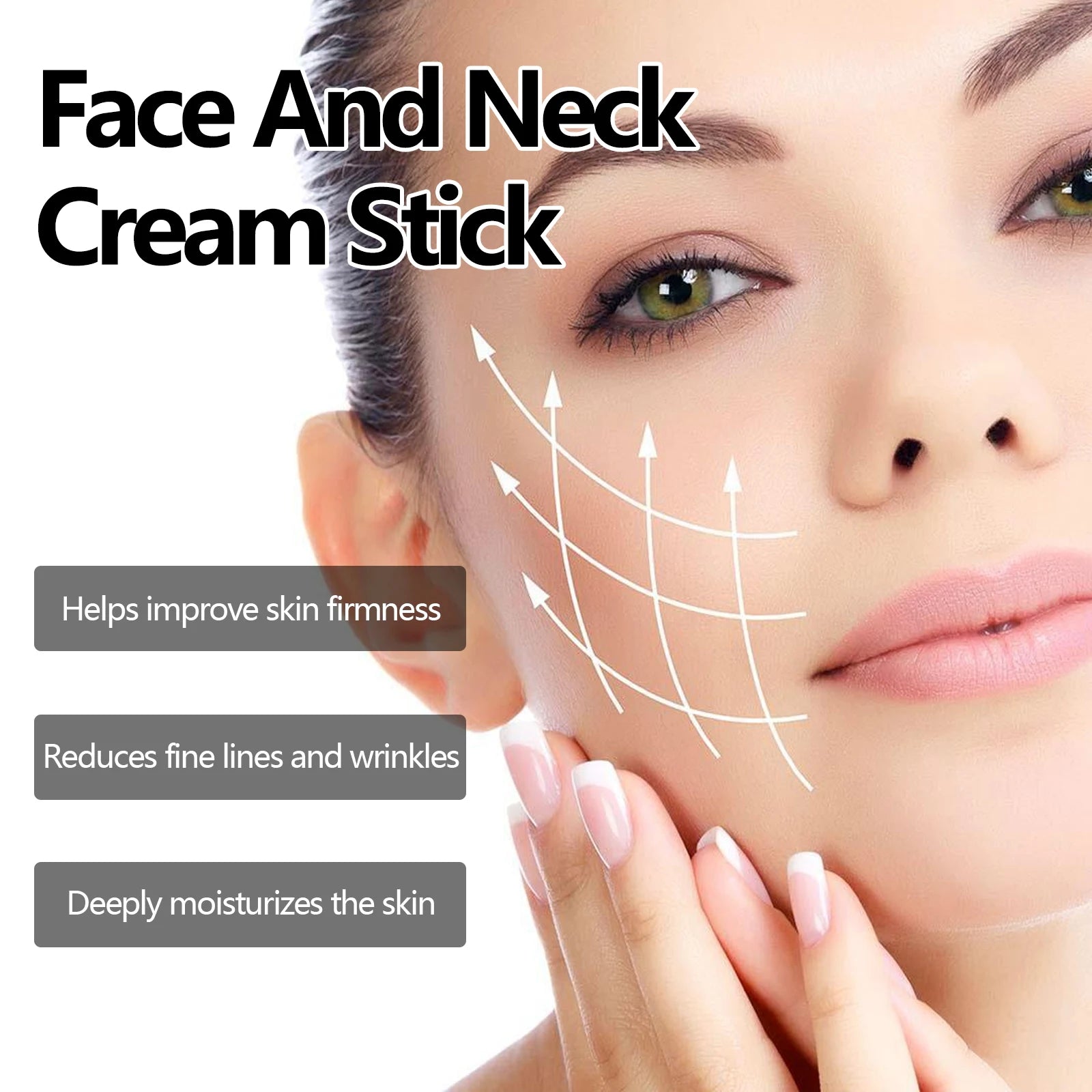 Turmeric Face & Neck Cream Stick Lift & Tighten Skin Lighten Neck Lines Smoothing Brightening Moisturizing Beauty Neck Care Crea Qme
