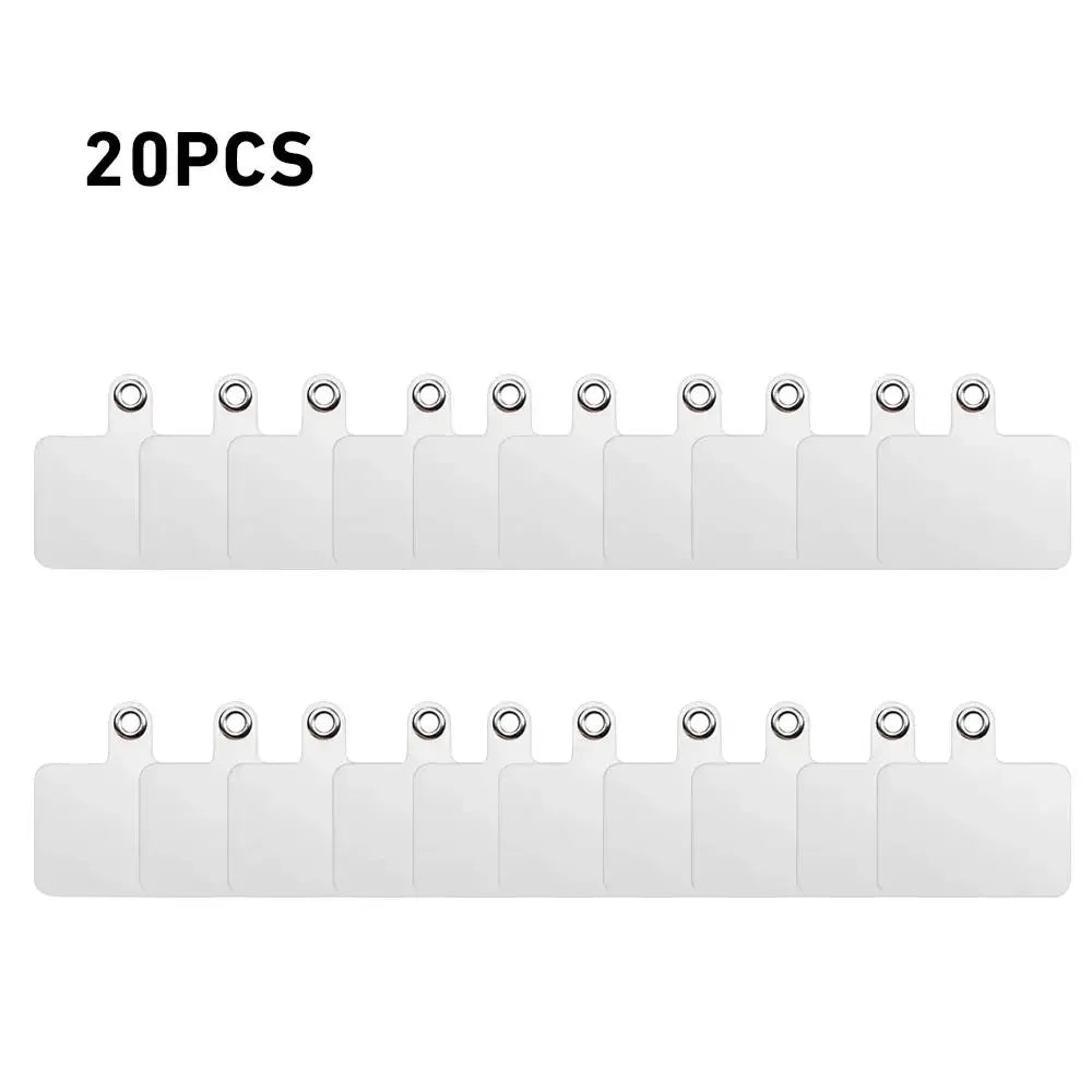 1/3/5/10Pcs Mobile Phone Anti-lost Lanyard Card Gasket Universal Transparent Tether Tabs Hole Hanging Strap Patches Lanyard Card Qme 20 Pcs