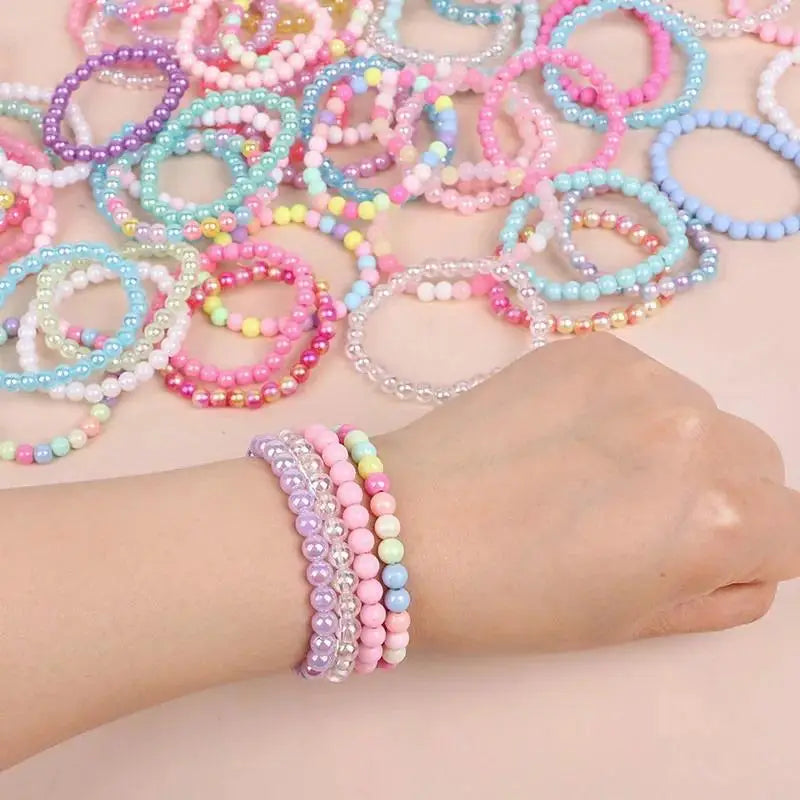 10- Colorful Beads Bracelet Kids Girls Goodie Pinata Filler Baby Qme