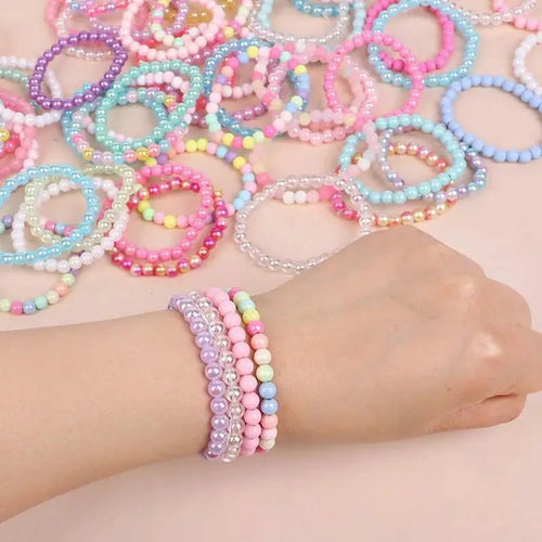 10- Colorful Beads Bracelet Kids Girls Goodie Pinata Filler Baby Qme