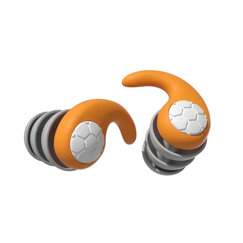 3 Layer Tapered Soft Silicone Ear Plugs for Sleep, Noise Reduction, Sound Insulation and Ear Protection, 2Pcs Qme