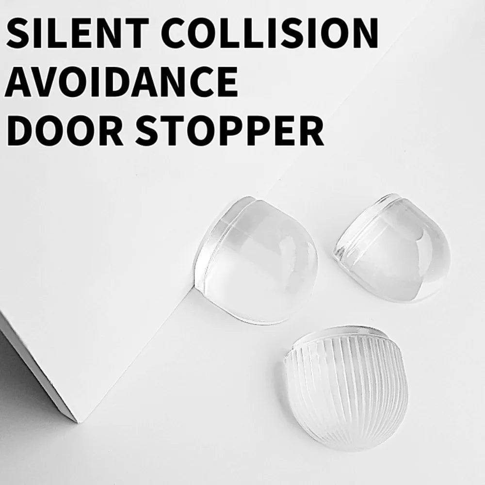 1/2/6PCS Transparent Door Stopper Self-adhesive Anti-collision Silent Door Stopper To Protect Walls Furniture Home Improvement Qme