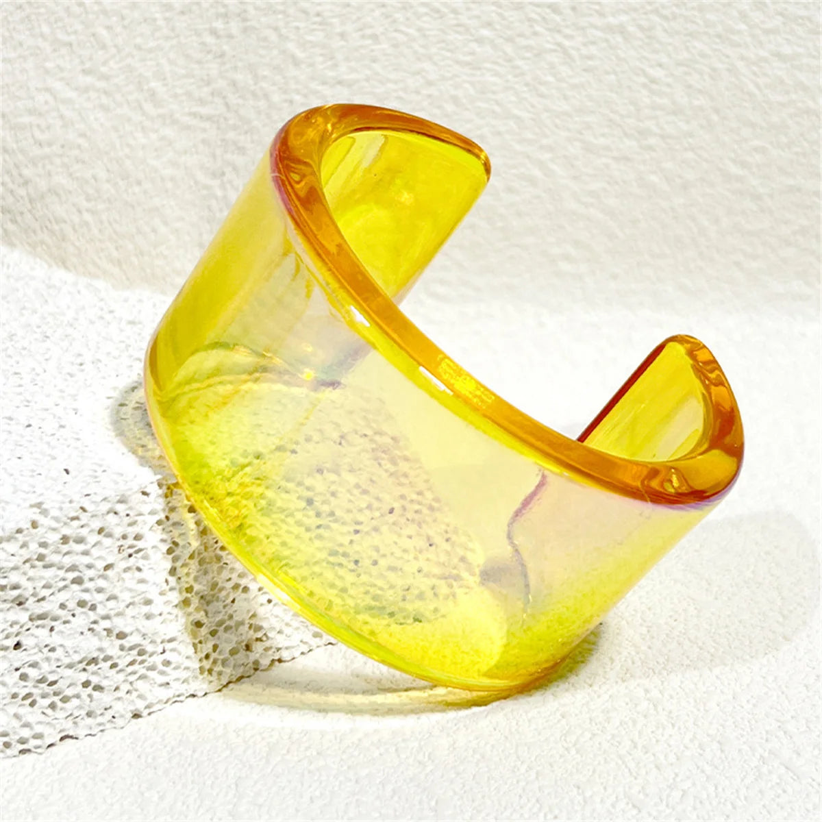 Cool Ins Transparent Acrylic Resin Open Bangle Bracelet for Women Geometric Korean Retro Wide Bracelet Girls Hand Jewelry Bangle Qme huang 60