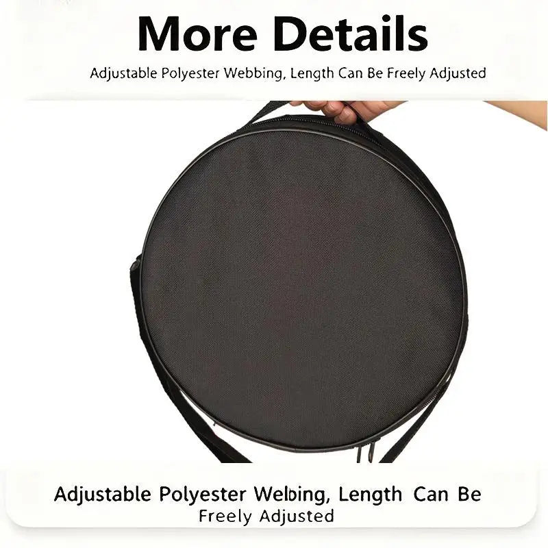 Oxford Cloth Storage Bag Multi-purpose Portable Round Crossbody Handbag Large Capacity Wig Hat Organizer Pouch Qme