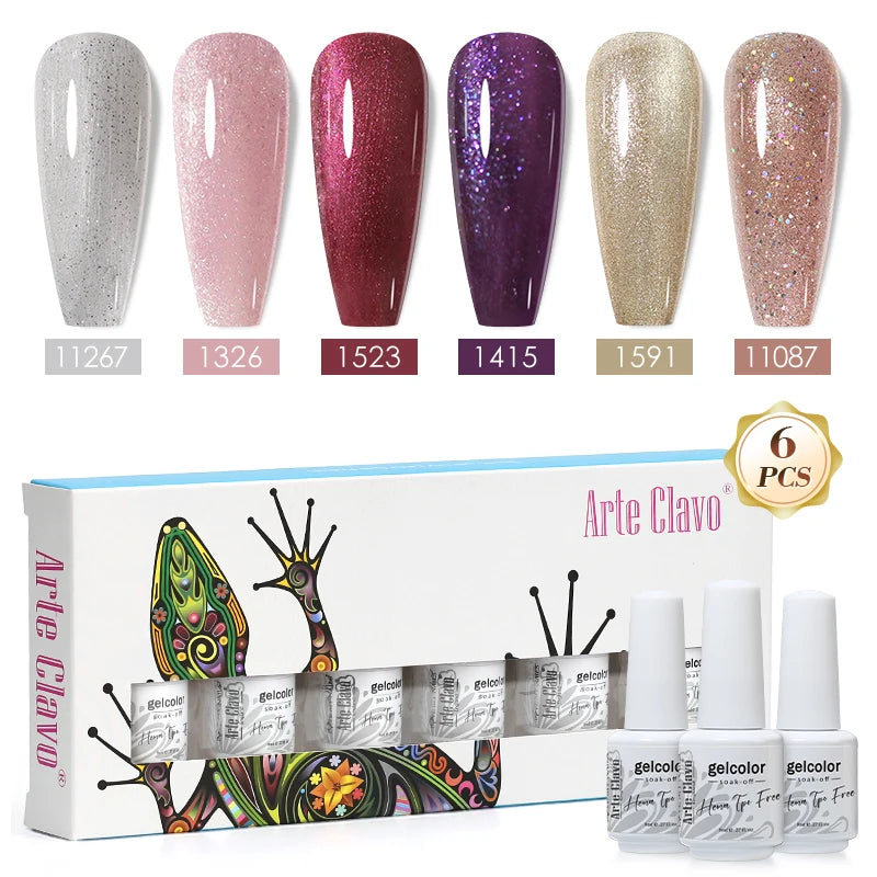 Arte Clavo Colourful Box Nail Gel Polish Semi Permanent UV Led Qme ZH58