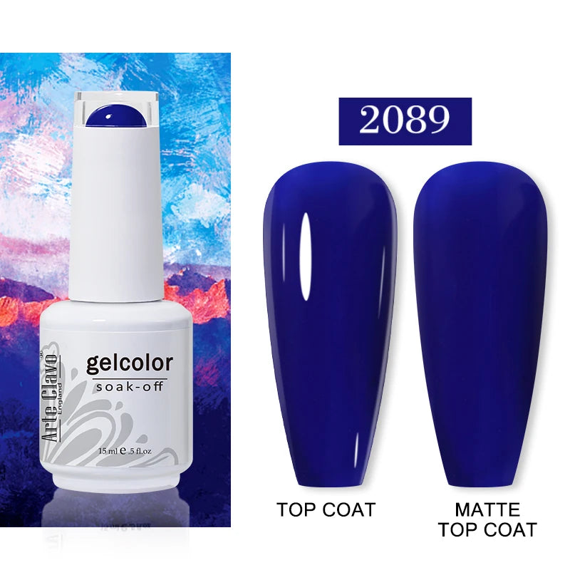 Arte Clavo15ml Gel Nail Polish Art 65 Colors Colorful Soak Off UV Qme 2089