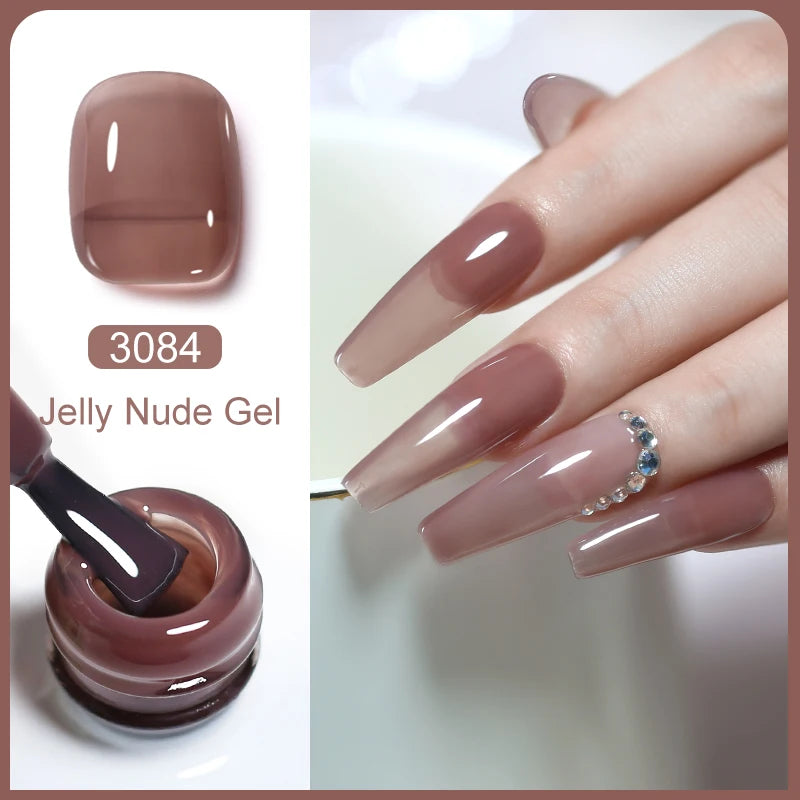 Arte Clavo Transparent Nude Pink Jelly Gel Nail Polish Semi Permanent Qme