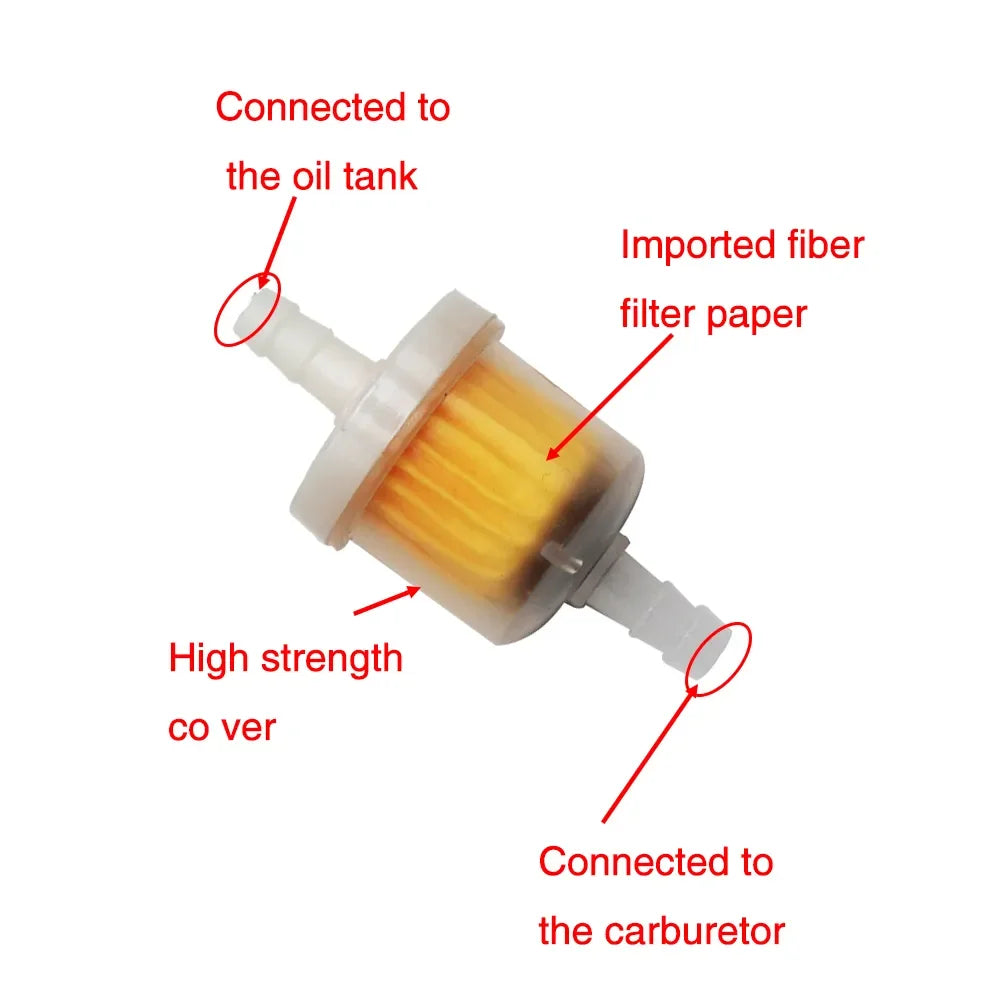 Universal 10Pcs/set 6mm Hose Motorcycle Petrol Gas Fuel Gasoline Oil Filter For Scooter Motorcycle Moped Scooter Dirt Qme