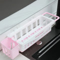 Multifunctional No-drill Scouring Pad Sponge Draining Storage Rack Qme A