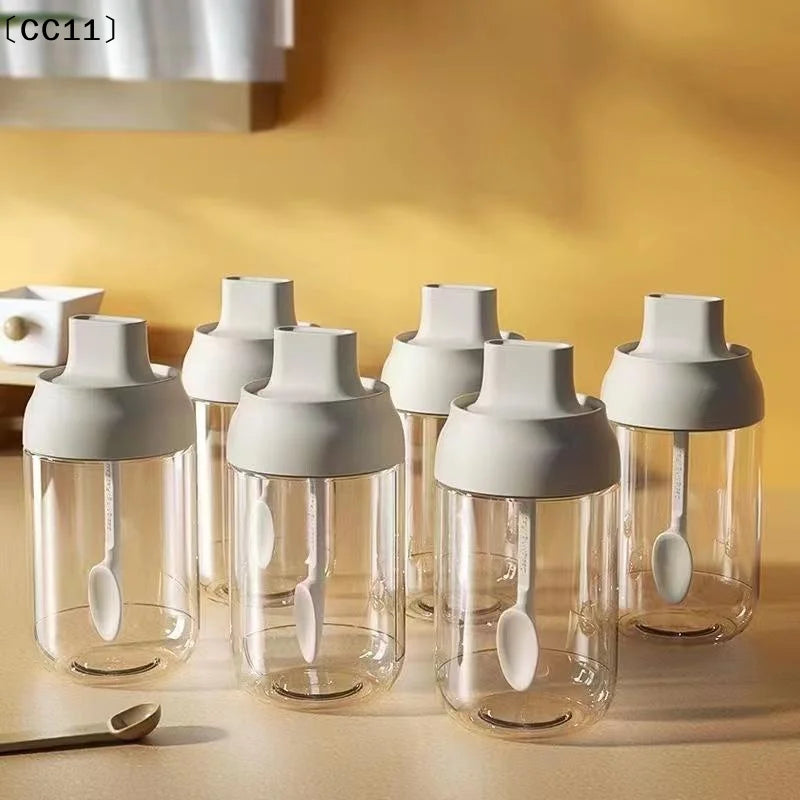 Oil Bottle Moisture-proof Lid Spoon Pepper Jar Salt Shaker Qme