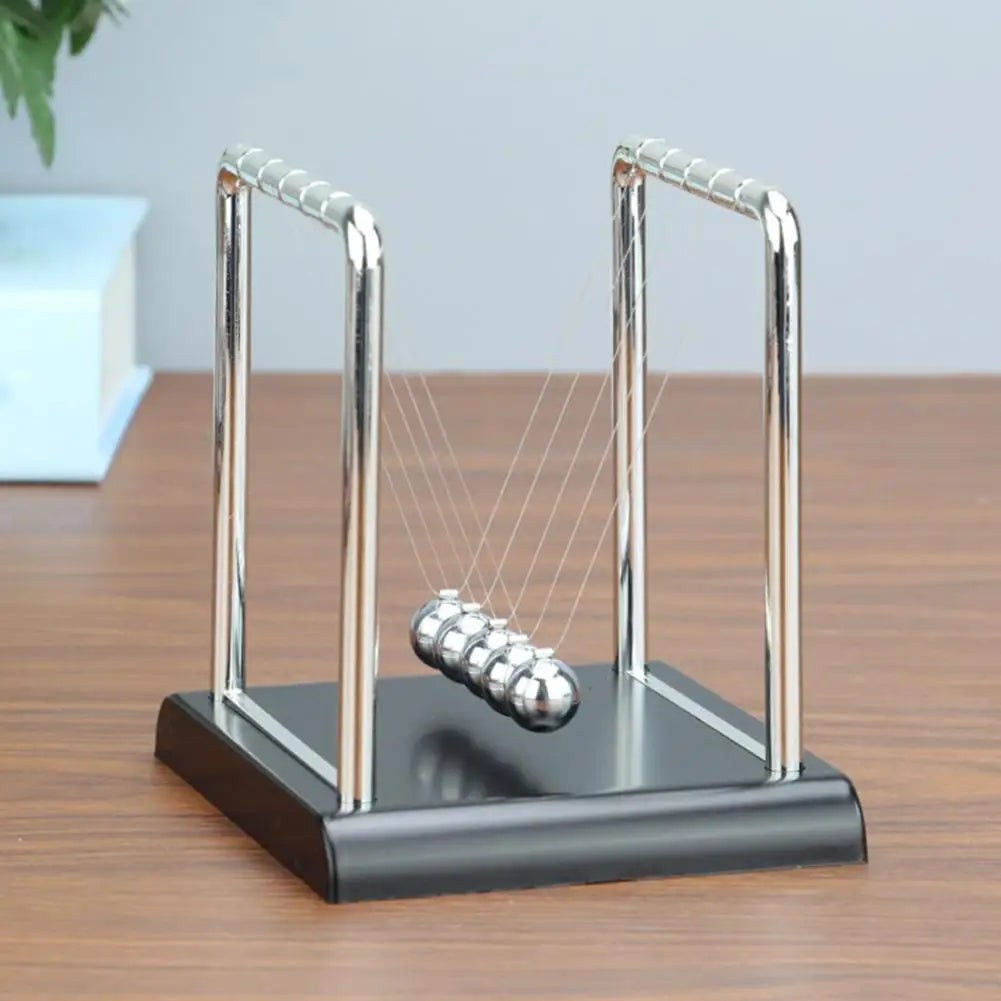 Newton's Cradle Balance Ball Steel Pendulum Motion Toy for Physics Science Education Stress Relief Desk Christmas Home Decor Qme