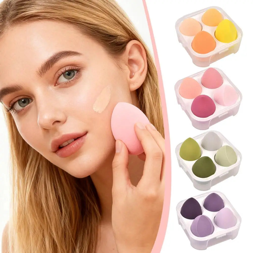 4pcs/set Color Mixing Beauty Egg Beauty Sponge Makeup SpongeMakeup Tools Foundation Make-up Facial Makeup Tools Makeup Qme