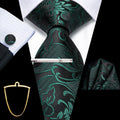Hi-tie Men's Smart Business Tie 5 Paisley Ties Handkerchiefs Qme QQ3891