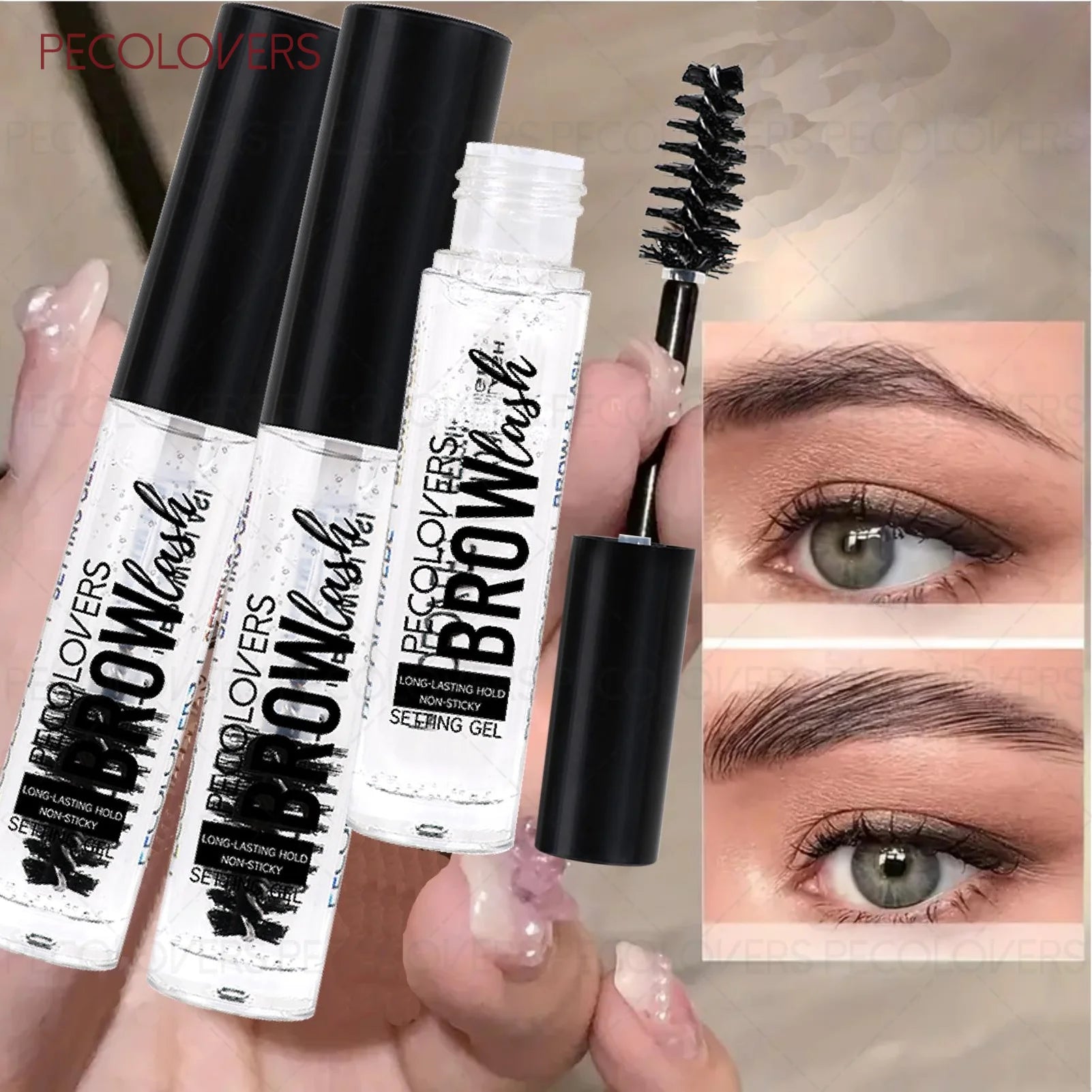 Long-lasting Waterproof Eyebrow Styling Soap Transparen Gel Brush Qme