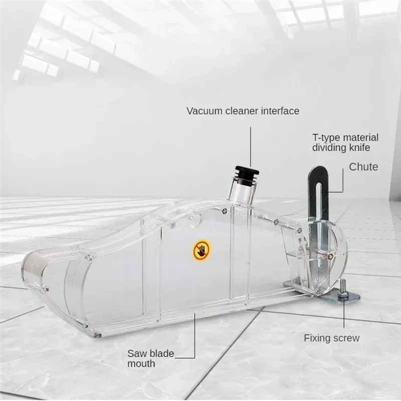 A02F-Table 4-10 Inch Electric Circular Saw Safety Support Clear Plastic Dust Guard Transparent Protective Shell Cover Qme