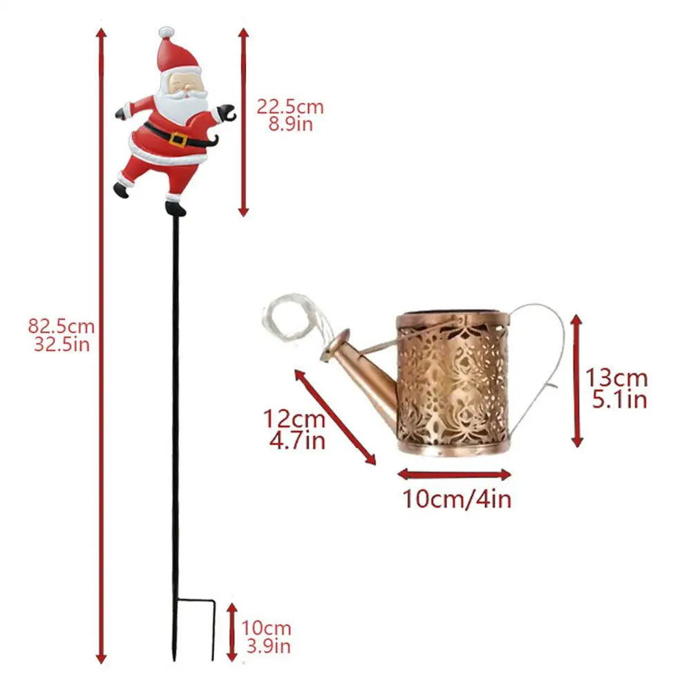 Christmas Solar Kettle Lights Vintage Waterproof Home Decor Watering Qme Lantern style China Mainland