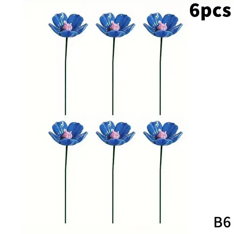 6 8 Flowers Home Ornament Indoor Outdoor Decor Handcrafted Ceramic Qme B6