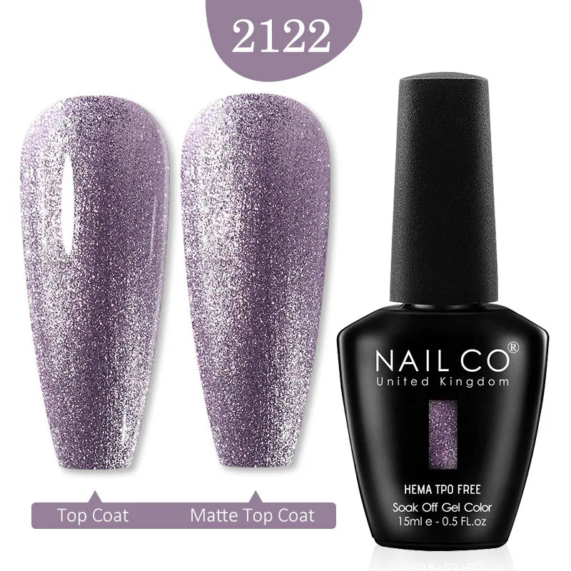 NAILCO Glitter Reflective Series Gel Nail Polish Nails Art Semi