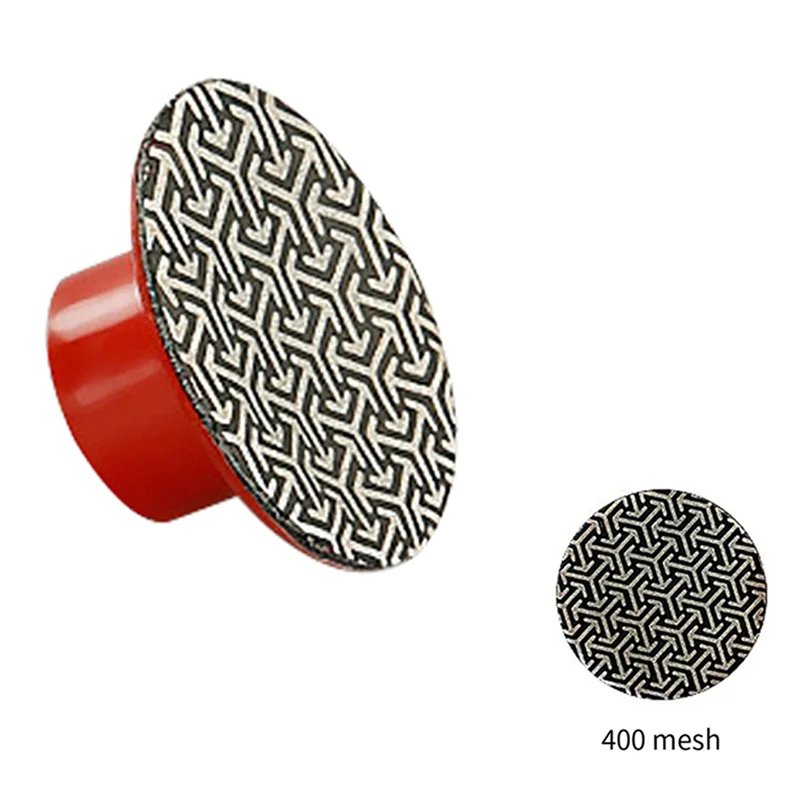 A02F-2X M14 Thread 2Inch 50Mm Diamond Hand Polishing Pads Electroplated Sanding Pads Grinding Disc, 400 Qme