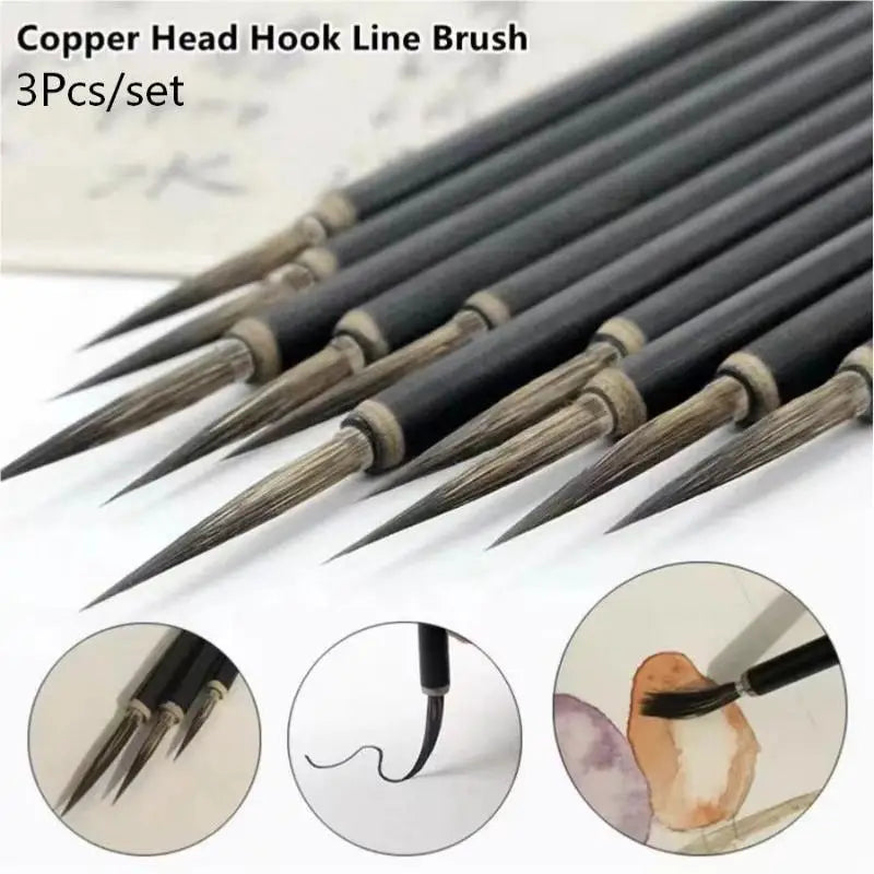 Chinese Calligraphy Brushes Hook Line Brush Fine Detail Paint Qme Default Title