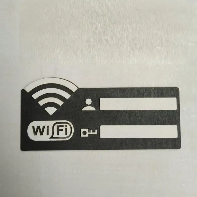 Multi-purpose Home Decor Accessory Rustic Wooden Wifi Password Sign Qme B