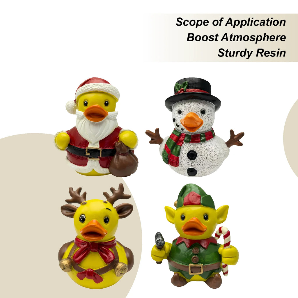 Duck Garden Statue Resin Christmas Art Decoration Animal Collectible Qme