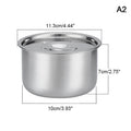 Stainless Steel Rice Bowl Lid Soup Steamed Anti-scalding Child Small Qme A2